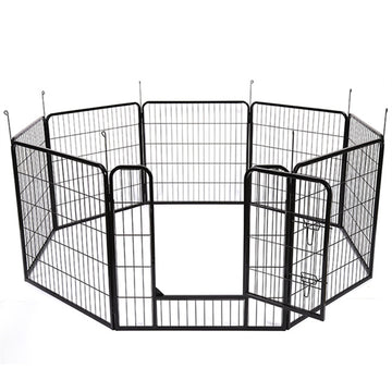 8 Panel Pet Dog Playpen Puppy Exercise Cage Enclosure Fence Foldable Play Pen L Petsleisure